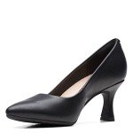 Clarks Women's Kataleyna Gem Pump, Black Leather, 6.5