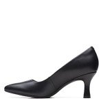 Clarks Women's Kataleyna Gem Pump, Black Leather, 6.5