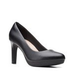 Clarks womens Ambyr Joy Pump, Black Leather, 9 US