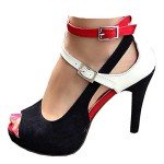 getmorebeauty Women's High Heels Shoes Ankle Straps Dress Heeled Sandals (Red Belt, numeric_7)