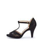 DREAM PAIRS Womens Fashion Stilettos Open Toe Pump Heel Sandal, Black/2-8.5