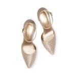 DREAM PAIRS Women's Oppointed-Lacey Pointed Toe Ankle Strap High Heel Stiletto Pumps Wedding Dress Shoes,Size 8.5,Gold/Glitter,Oppointed_Lacey