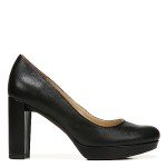 Naturalizer Womens Berlin Chunky High Heel Platform Pump,Black Smooth,8.5
