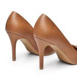 Trary Women’s High Heel Dress Pump Pointed Toe Shoe Classic Office Special Dressy Casual PU Brown07