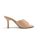 DREAM PAIRS Women’s High Stilettos Heels Mules Open Square Toe Slip On Comfort Sexy Dress Pumps Sandals Evening Party Prom Dance Shoes Nude Size 8.5 SDHS2211W