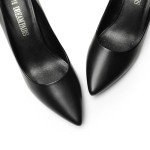 DREAM PAIRS Women's High Chunky Pointed Closed Toe Block Heels Wedding Classic Slip On Dress Pumps Shoes,Size 8,Black,SDPU2406W