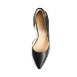 DREAM PAIRS Women's Dress High Heels Pumps Closed Pointed Toe Stiletto D'Orsay Shoes for Wedding Party,Size 6.5,Black-PU,SDPU2416W