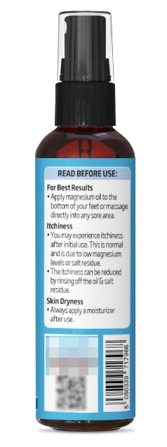 Seven Minerals Travel Size Pure Magnesium Oil - USP Grade Magnesium Spray, No Unhealthy Trace Minerals - from Ancient Underground Permian Seabed in USA, Free eBook Included (2 fl oz)