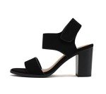 Soda Topshoeave Wait Womens Open Toe Chunky Heel Ankle Strap Shoes Block High Heel Dress Sandals (Black Nubuck, numeric_9)