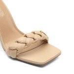 DREAM PAIRS Women's Heels for Women Braided Open Toe Ankle Strap High Block Chunky Heel Sandals Party Wedding Dress Pumps Shoes,Size 8,Nude,SDHS2321W