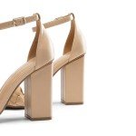 DREAM PAIRS Women's Heels for Women Braided Open Toe Ankle Strap High Block Chunky Heel Sandals Party Wedding Dress Pumps Shoes,Size 8,Nude,SDHS2321W