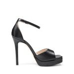 DREAM PAIRS Women's Stiletto High Heels Platform Ankle Strap Square Open Toe Dress Sexy Sandals,Size 8,BLACK-PU,SDHS2431W