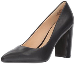 NINE WEST Women's ASTORIA9X9 Pump, Black Leather, 8
