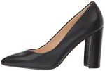 NINE WEST Women's ASTORIA9X9 Pump, Black Leather, 8