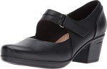 Clarks womens Emslie Lulin Dress Pump, Black, 8 US