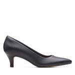 Clarks womens Linvale Jerica Pump, Black Leather, 8.5 US