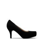 DREAM PAIRS Tiffany Women's New Classic Elegant Versatile Low Stiletto Heel Dress Platform Pumps Shoes,Size 8,Black/Nubuck,TIFFANNY