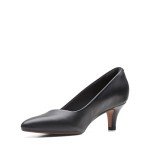 Clarks womens Linvale Jerica Pump, Black Leather, 8.5 US
