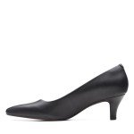 Clarks womens Linvale Jerica Pump, Black Leather, 8.5 US