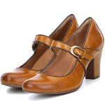 SHODENSE Vintage Kitten Heels Mary Jane Shoes Women Gold Ankle Strap Round Toe Dress Shoes Chunky Block Heels Mary Jane Lolita Pumps Two-Toned Patchwork Buckle Ladies Office Wedding Matte Gold 6