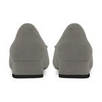 YDN Women Chunky Block Low Heel Loafers Square Toe Tassel Fringed Pumps Slip On Dress Party Office Daily Shoes Size 7.5 Light Grey