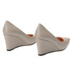 LingxiaUne Elegant Wedge Pumps for Women with Pointed Toe High Heel Slip On Sparkling Design Comfortable Work Shoes for Office/Wedding/Formal Wide Wedge Heels Size 9