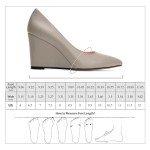 LingxiaUne Elegant Wedge Pumps for Women with Pointed Toe High Heel Slip On Sparkling Design Comfortable Work Shoes for Office/Wedding/Formal Wide Wedge Heels Size 9