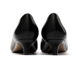 YODEKS Womens Kitten Heels Pointy Toe Low Heel Pumps Slip On 1.4 Inch Work Dress Shoes Matte Black US10.5R