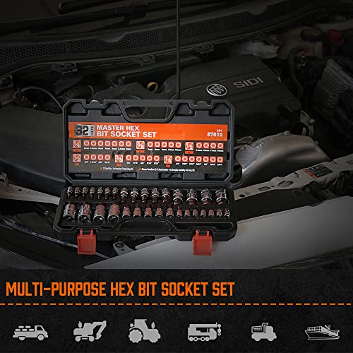 32-Piece Allen & Hex Bit Socket Set with Drives
