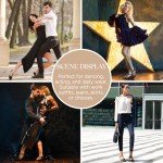 YESSA 1920s Shoes for Women Leather/Satin Ballroom Dance Shoes,T-Strap Character Shoes,2"/2.5" Dancing Pumps for Latin Salsa Folklorico Black 8.5