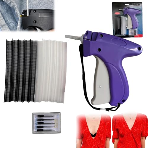 Quick Clothing Fixer,Consulbefor Sewing Machine,Quilt Tacking Gun,Micro Stitch Gun,Mini Stitch Hemming Gun for Clothes,Micro Tagging Stitch Tool for Clothing (Purple)