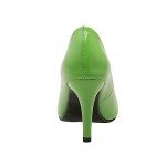 Alyaafifa Stiletto High Heel Pumps for Women 3 Inch Closed Pointed Toe Slip On Patent Leather Dress Shoes Elegant Party Wedding Office Event, Green 8cm, 6.5