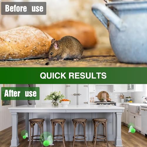 Mouse Rodent Repellent, 24Pcs Peppermint Oil Moth Balls for Rats Mice Deterrent, Safety for Humans & Pets, Pest Pouches for Roaches, Ant, Bugs, Spiders, Rats, Insect Defense for House