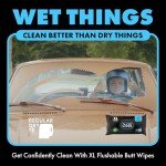 DUDE Wipes - Extra-Large Flushable Wet Wipes
