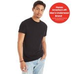 Hanes Men's Moisture-Wicking Crew Tee 6-Pack