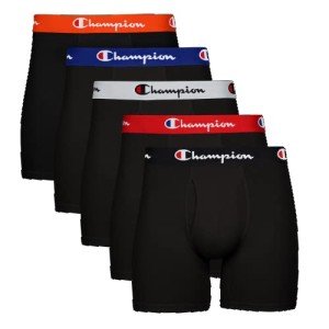 Champion Men's Stretch Cotton Boxer Briefs - 5 Pack