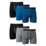 Hanes Men's Ultimate FreshIQ Tagless Boxer Briefs, 6 Pack