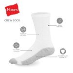 Hanes Mens Crew Moisture-Wicking Double Tough Socks