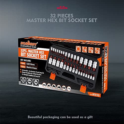 32-Piece Allen & Hex Bit Socket Set with Drives