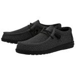 Hey Dude Wally Sox Micro Total Black Loafers