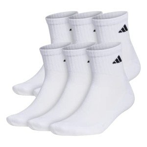 Adidas Men's Cushioned Quarter Socks - 6 Pairs