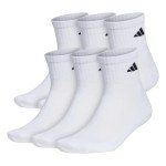 Adidas Men's Cushioned Quarter Socks - 6 Pairs