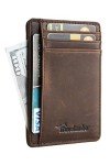 Slim Minimalist RFID Blocking Leather Wallet