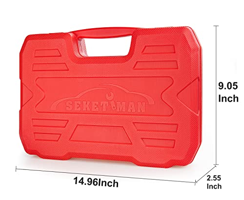 SEKETMAN 49-Piece Impact Socket Set (3/8-Inch Drive)
