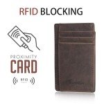 Slim Minimalist RFID Blocking Leather Wallet