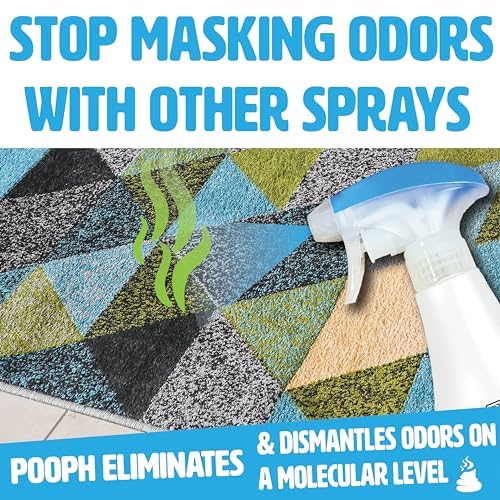 Pooph Pet Odor Eliminator, 20oz Spray - Dismantles Odors on a Molecular Basis, Dogs, Cats, Freshener, Urine, Poop, Pee, Deodorizer, Natures, Puppy, Fresh, Clean, Furniture, Potty, Safe
