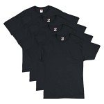 Hanes Men's Black Short Sleeve T-Shirt 4-Pack