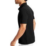 Hanes Midweight Black Pique Polo Shirt, X-Large