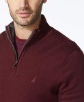 Nautica Men's Burgundy Quarter-Zip Pullover Sweater