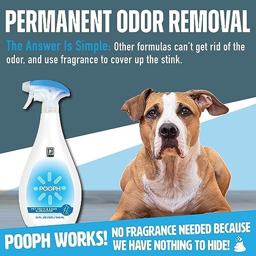 Pooph Pet Odor Eliminator, 20oz Spray - Dismantles Odors on a Molecular Basis, Dogs, Cats, Freshener, Urine, Poop, Pee, Deodorizer, Natures, Puppy, Fresh, Clean, Furniture, Potty, Safe